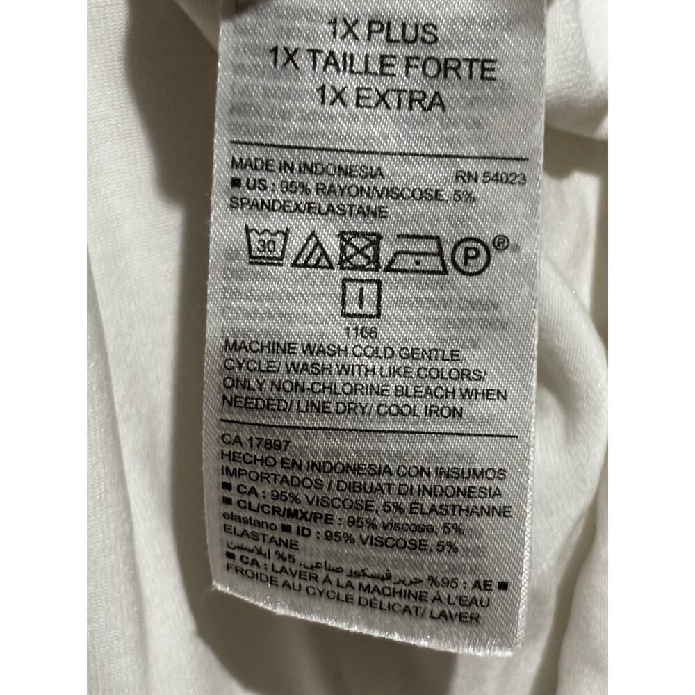 Old navy Plus Size 1X Women Luxe Pullover Tunic Top‎ Ivory Capsule Minimalist - Picture 3 of 7